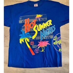 vtg 90s OAK RIDGE BOYS HOT SUMMER NIGHTS Neon colors T-Shirt single stitch